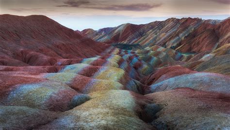 1360x768 Resolution Zhangye Danxia National Geopark China Desktop Laptop HD Wallpaper ...