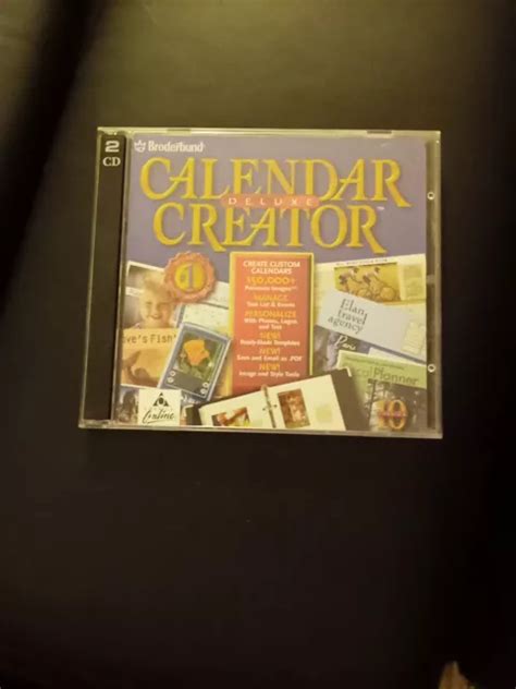 CALENDAR DELUXE CREATOR (Broderbund Software) for Vintage Windows 95 PCs £2.38 - PicClick UK