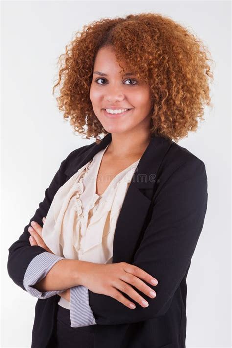 Portrait Of A Young African American Business Woman - Black Peop Stock ...