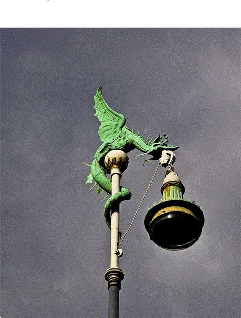 Gargoyle Street Lamp, Copenhagen Art Nouveau, Street Art, Steampunk House, Dragons, Street Light ...