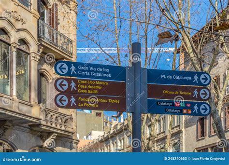 Street Signs Marking the Direction To the Famous Sites To Visit in ...