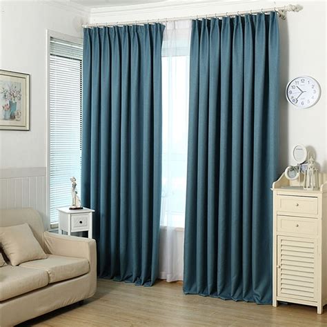 Blackout Curtain Modern Simple Solid Color Linen Curtain Decorative ...