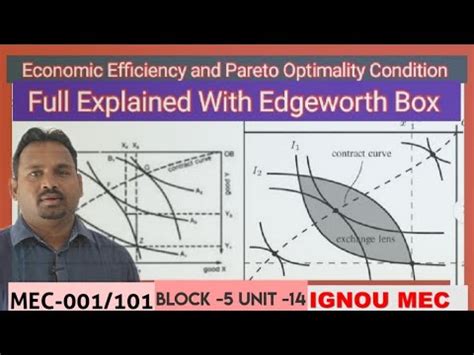 Edgeworth boX || Pareto optimality condition || economics Efficiency || - YouTube