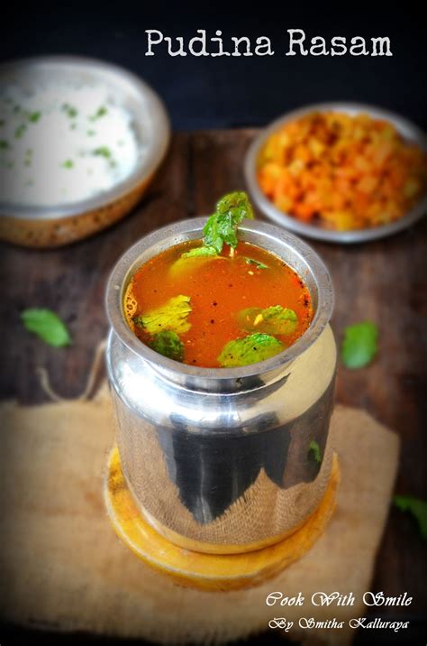 PUDINA RASAM / MINT RASAM - MINT LEAVES RECIPES | Cook With Smile