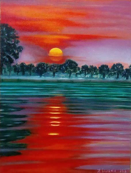 Sunset Painting by Nataliia Salamin - Jose Art Gallery