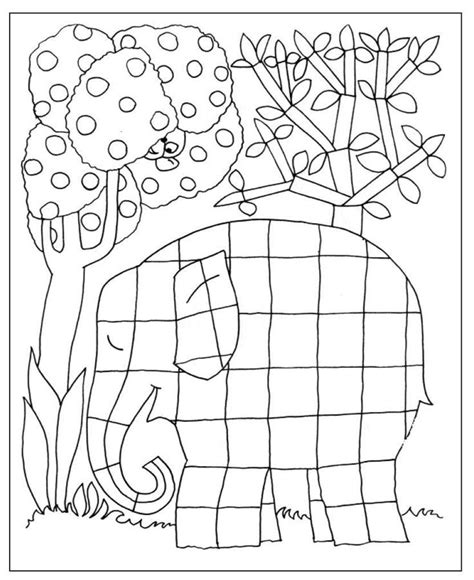 Elmer Elephant Coloring Page - Coloring Home