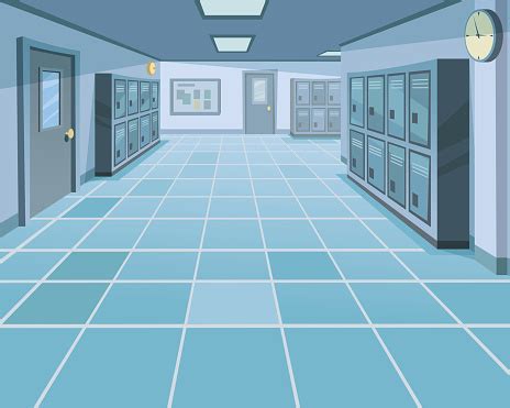 School Corridor Stock Illustration - Download Image Now - iStock