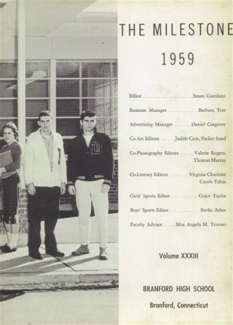 Explore 1959 Branford High School Yearbook, Branford CT - Classmates