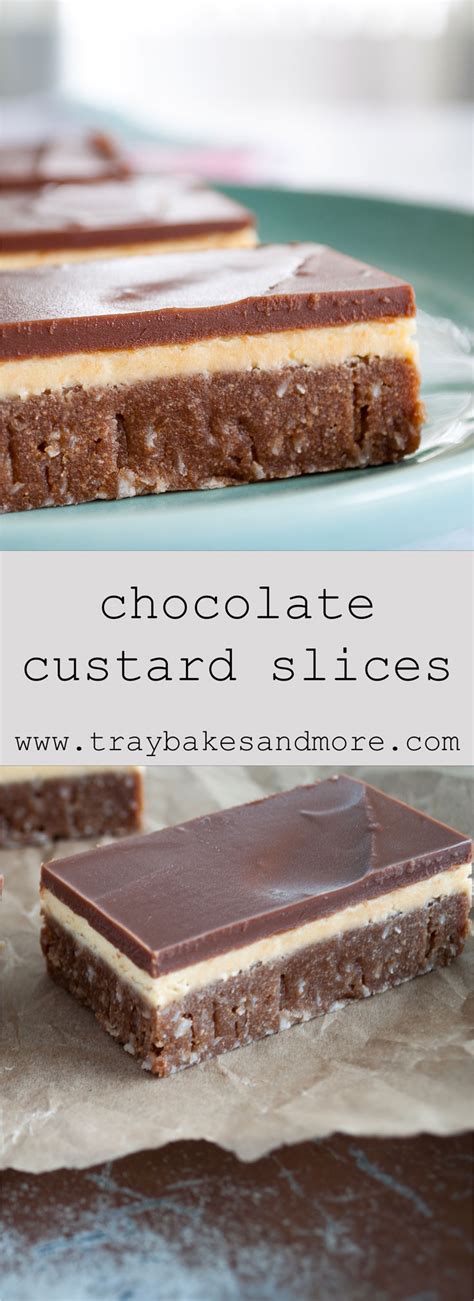 Chocolate Custard Slices - traybakes & more