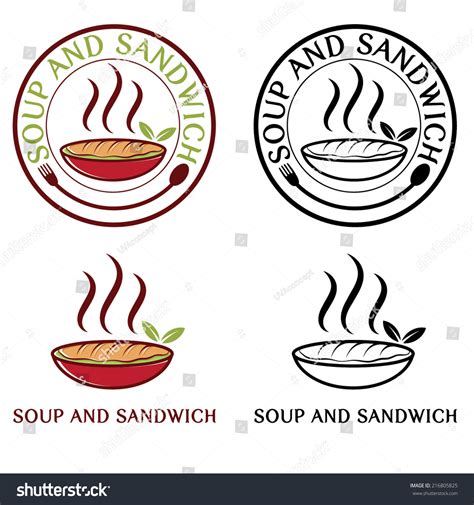 Soup Sandwich Labels Set Stock Vector (Royalty Free) 216805825 | Shutterstock