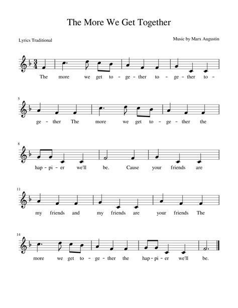 The More We Get Together Sheet music for Piano | Download free in PDF ...