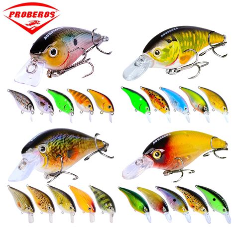 24PCS Crank Bait Fishing Lures Artificial Bass CrankBait Hard Sea Fishing Tackle-in Fishing ...