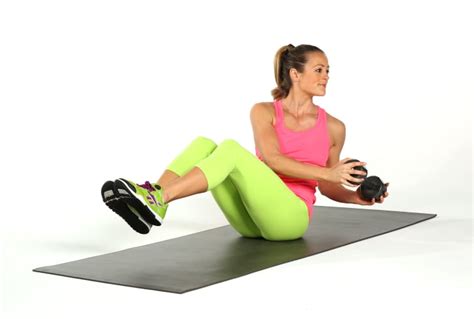 Advanced Seated Russian Twist With Weight | Best Ab Exercises | POPSUGAR Fitness Photo 16