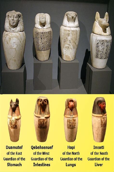 What were canopic jars in ancient Egypt and what was their appearance ...