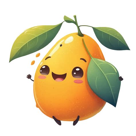 cute happy mango character . AI Generated 22948341 PNG