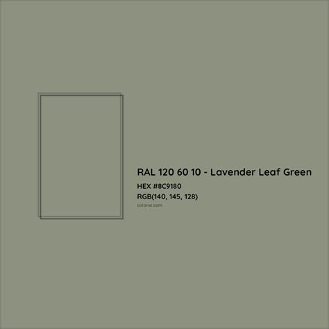 About RAL 120 60 10 - Lavender Leaf Green Color - Color codes, similar ...