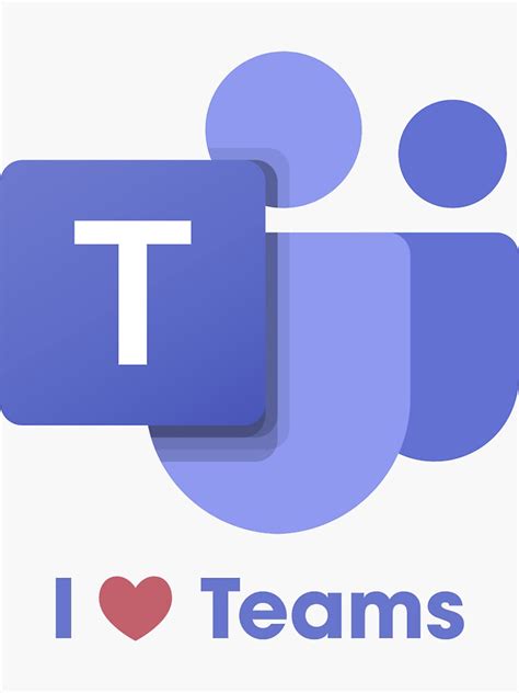 "I Love Microsoft Teams" Sticker for Sale by AGM97 | Redbubble