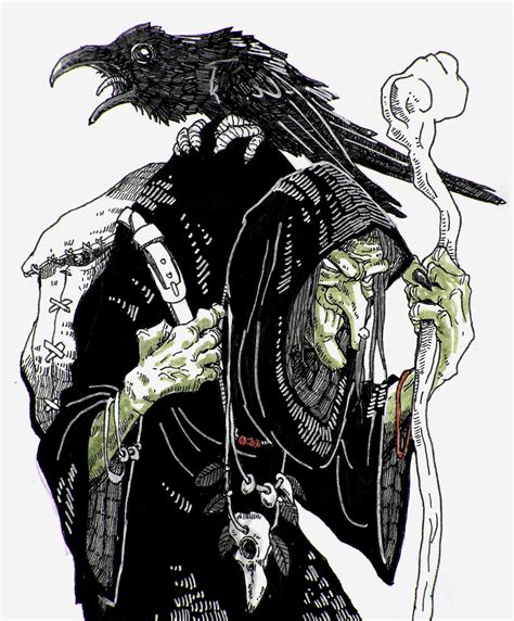 Inktober Day 4: Old Witch by lorenzolamass on DeviantArt