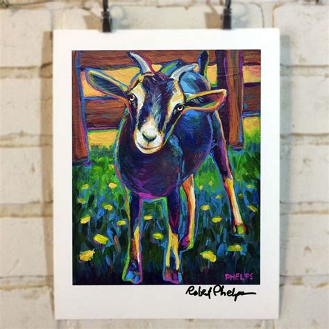 Black Goat Art Print Colorful Goat Print Farmhouse Wall Art - Etsy | Paintings art prints, Goat ...