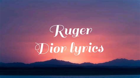 Ruger - Dior(official lyrics) - YouTube