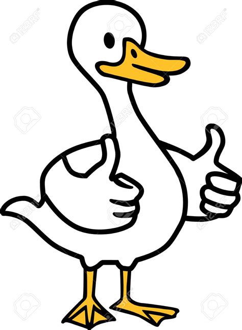 Cartoon Goose with thumbs up Stock Vector - 44789679 Thumbs Up Drawing, Cartoon Pics, Diy Canvas ...