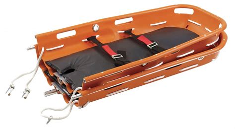 FERNO Basket Stretcher, 86 in Length, 24 in Width, 8 in Height, Orange, 600 lb Weight Capacity ...