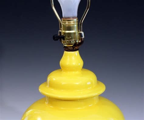 Vintage Haeger Pottery Atomic Chrome Yellow Large Ginger Jar Urn Lamp at 1stDibs | haeger ...