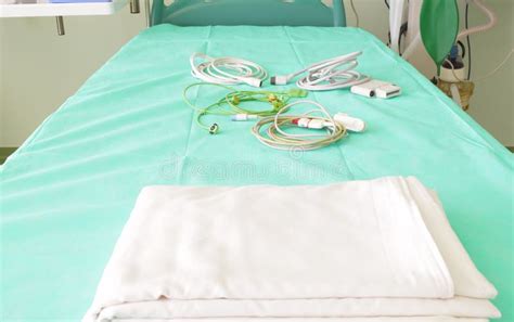 Bed in the Hospital Waiting for the Patient. Stock Image - Image of ...