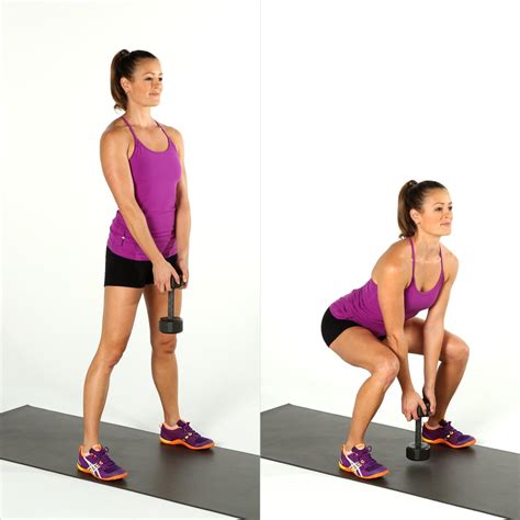 Weighted Squat | Weight Training For Women | Dumbbell Circuit Workout | POPSUGAR Fitness Photo 11