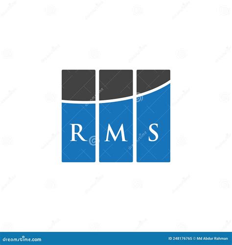 RMS Letter Logo Design on WHITE Background. RMS Creative Initials ...