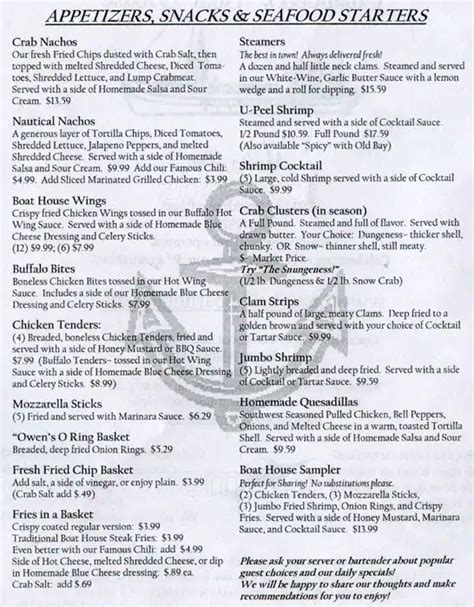 Campbell's Boat House Menu - Urbanspoon/Zomato