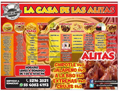 Arriba 36+ imagen menu de las alitas - Abzlocal.mx