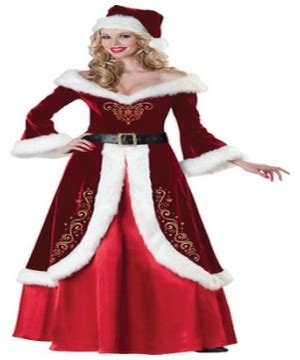 Adult Mrs Saint Nick Costume - Women Costumes