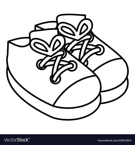 Baby Shoes Clipart Black And White