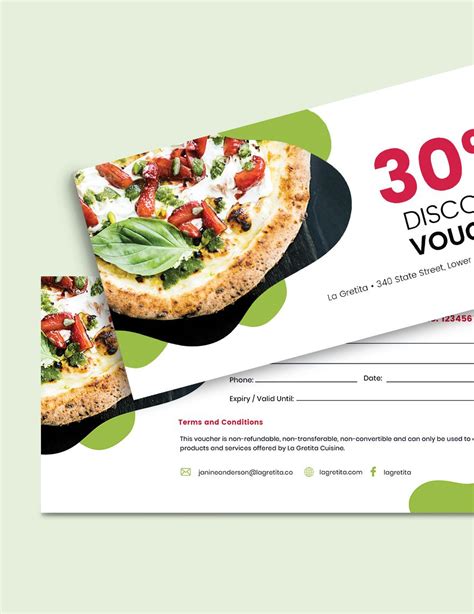 Sample Restaurant Voucher Template in Pages, Word, Publisher ...