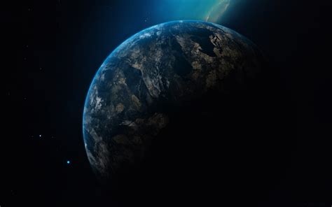 1920x1200 Resolution Planet Earth in Dark Universe 1200P Wallpaper - Wallpapers Den