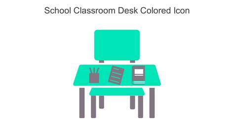 School Classroom Desk Colored Icon In Powerpoint Pptx Png And Editable ...