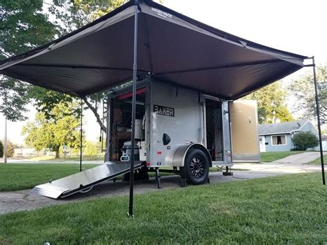 Pin by Liz Andersen on camper cargo trailer teardrops to rv tiny house | Trailer awning, Cargo ...