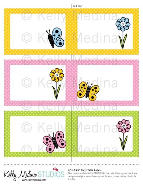 Spring+Flower+Name+Tag+Printable | Printable tags template, Cubby tags, Cubby name tags