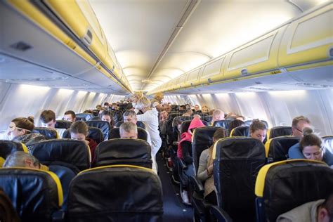 TEL AVIV, ISRAEL - DECEMBER 08, 2018: Crowded Ryanair Flight. Boeing ...