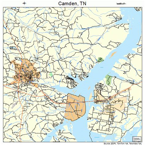 Camden Tennessee Street Map 4710560