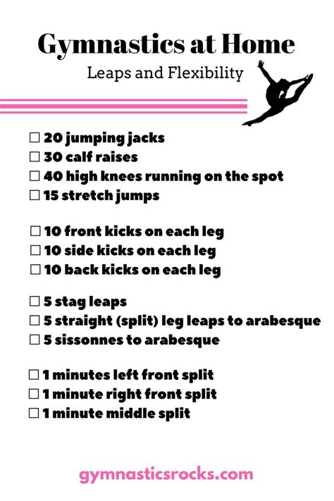 Gymnastics Home Work-Outs | Gymnastics workout, Gymnastics coaching, Gymnastics training