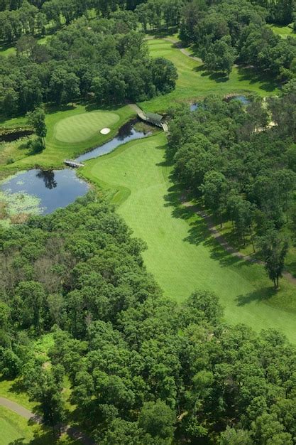 Premium Photo | Aerial view of a golf course