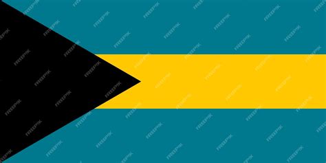 Premium Vector | Bahamas flag official colors and proportion Vector illustration