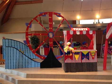 Pin by Kristine Allen on vbs | Roller coaster decorations, Fun fair, Circus decorations