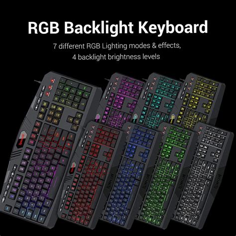 Wired RGB Backlit Gaming Keyboard and Mouse, Gaming Mouse Pad, Gaming | Gaming headset, All in ...