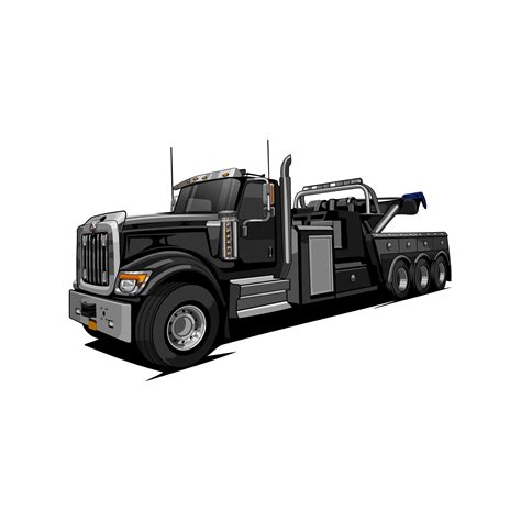 tow truck black color vector 3586501 Vector Art at Vecteezy