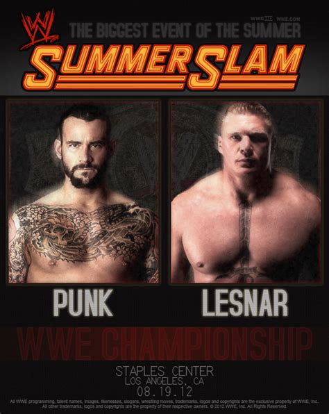 CM Punk Vs Brock Lesnar - Summerslam by MattiaZingale on DeviantArt