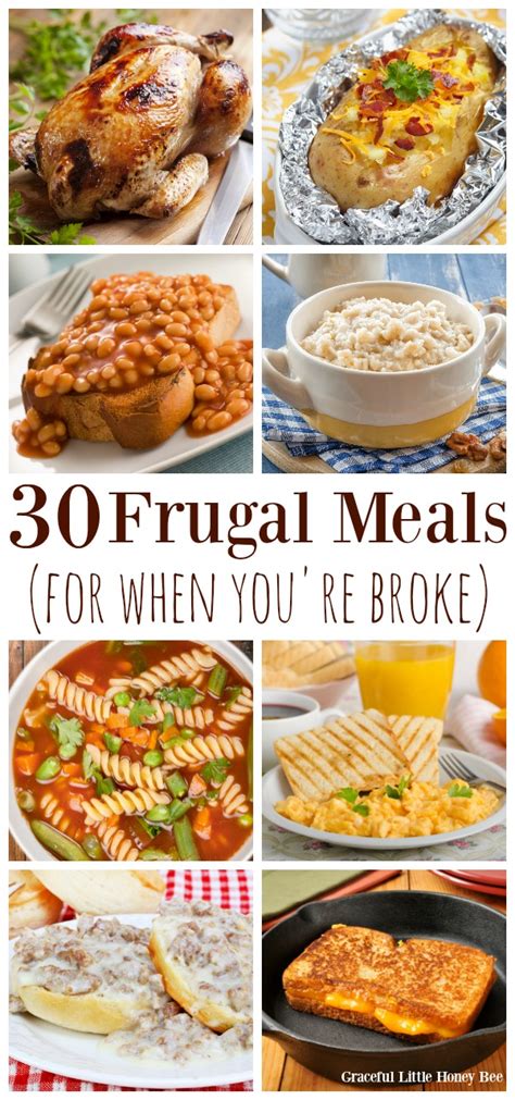 30 Frugal Meal Ideas (for when you're broke) + Video - Graceful Little Honey Bee