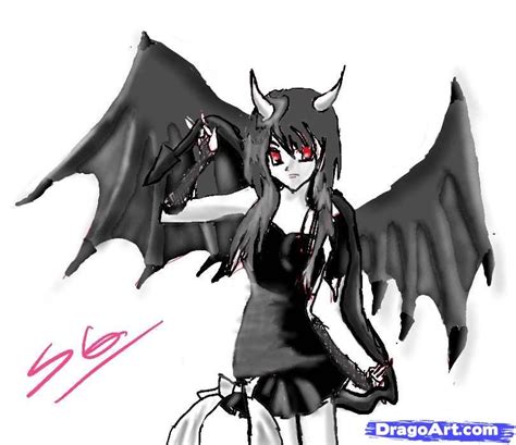 how to draw an anime demon girl Demon Wolf, Humanoid Creatures, Wolf ...